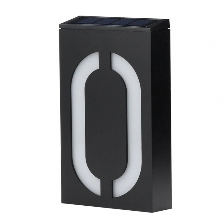 Napelemről működő világító házszám - SolarSign