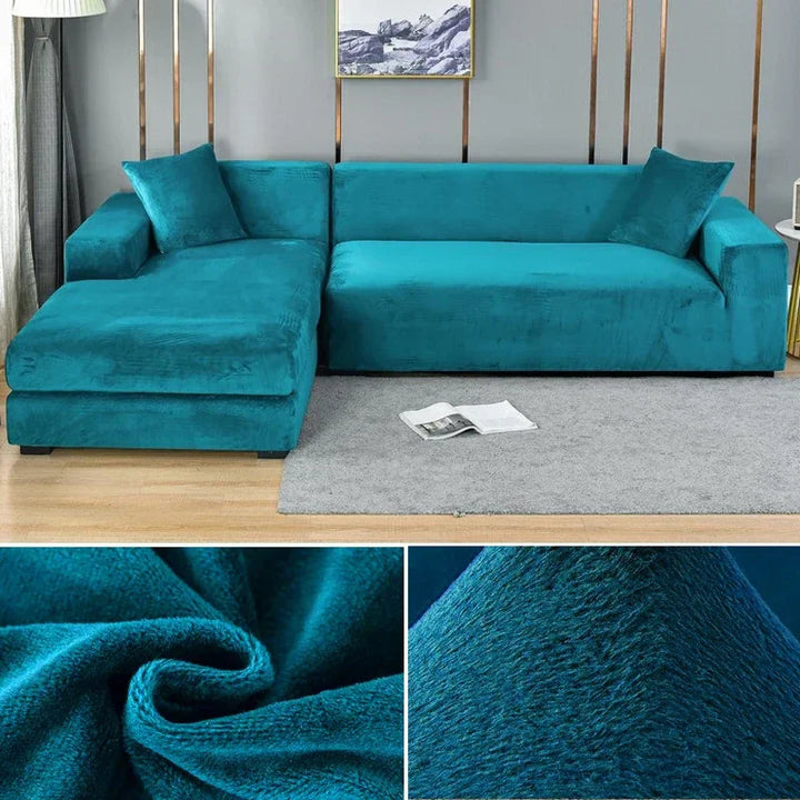 Stretch Fluwelen Kanapéhuzat Luxus Kivitelben – Sofina