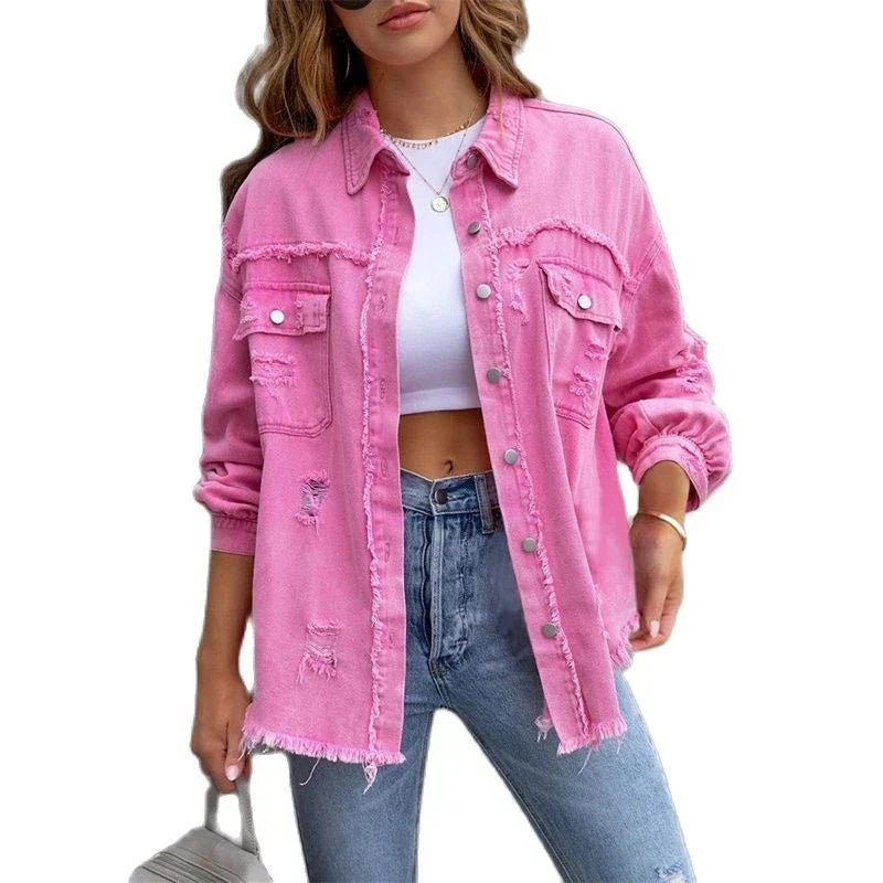 Boho női farmerdzseki Ibizai flair-rel és slim fit szabással tavaszra/nyárra – Yara