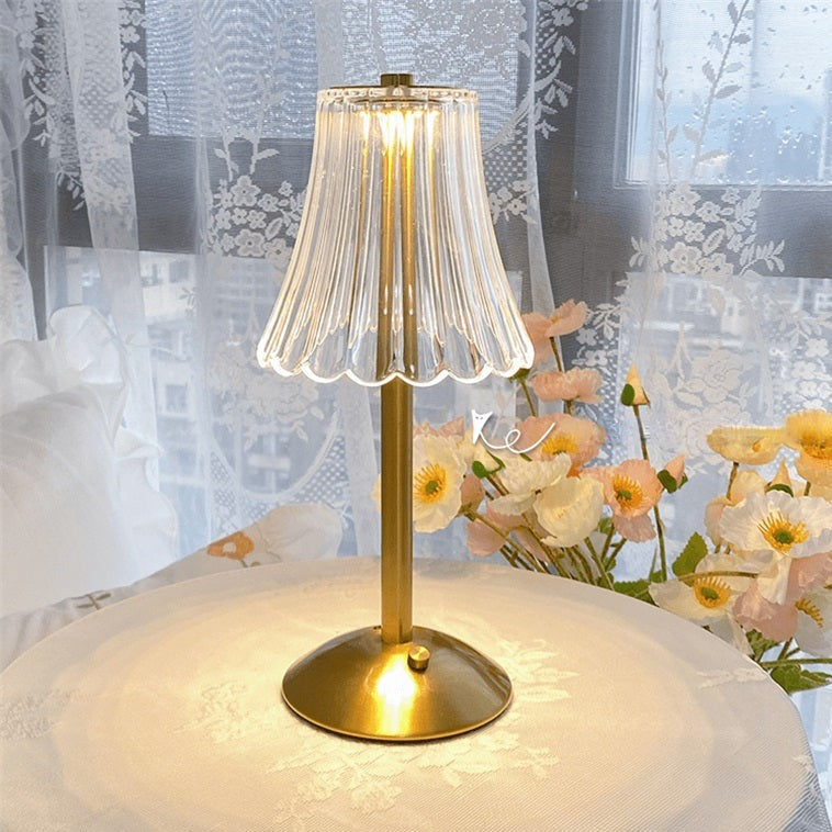 LED Retro Asztali Lámpa USB Töltési Lehetőséggel - BrillianceGlow
