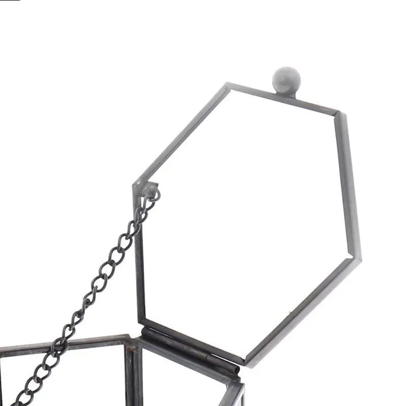 Geometriai Átlátszó Üveg Ékszerdoboz