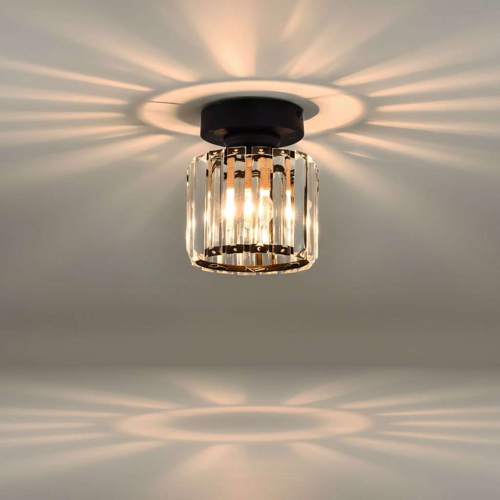 Semi Flush Kristall Deckenleuchte - Glanzara