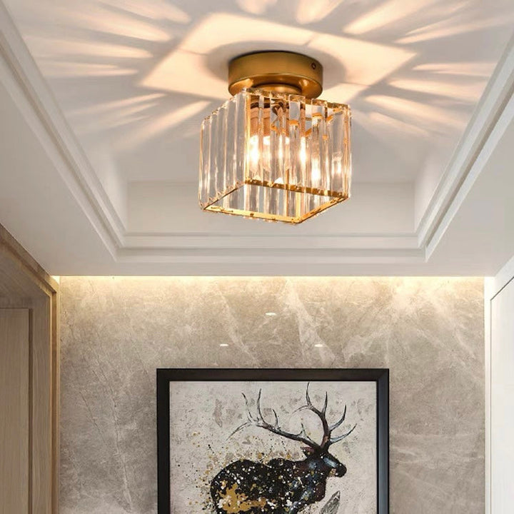 Semi Flush Kristall Deckenleuchte - Glanzara