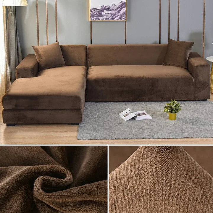 Stretch Fluwelen Kanapéhuzat Luxus Kivitelben – Sofina