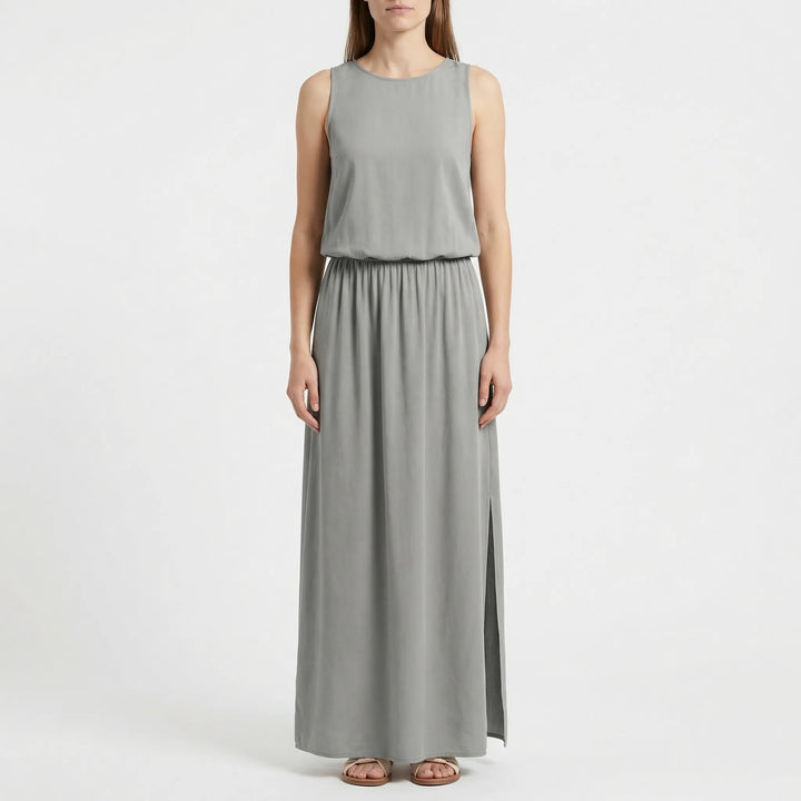 Sleeveless Maxi Dress With Side Split - Vickie