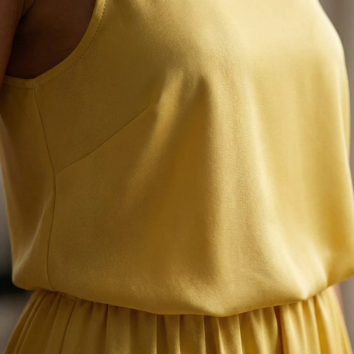 Sleeveless Maxi Dress With Side Split - Vickie