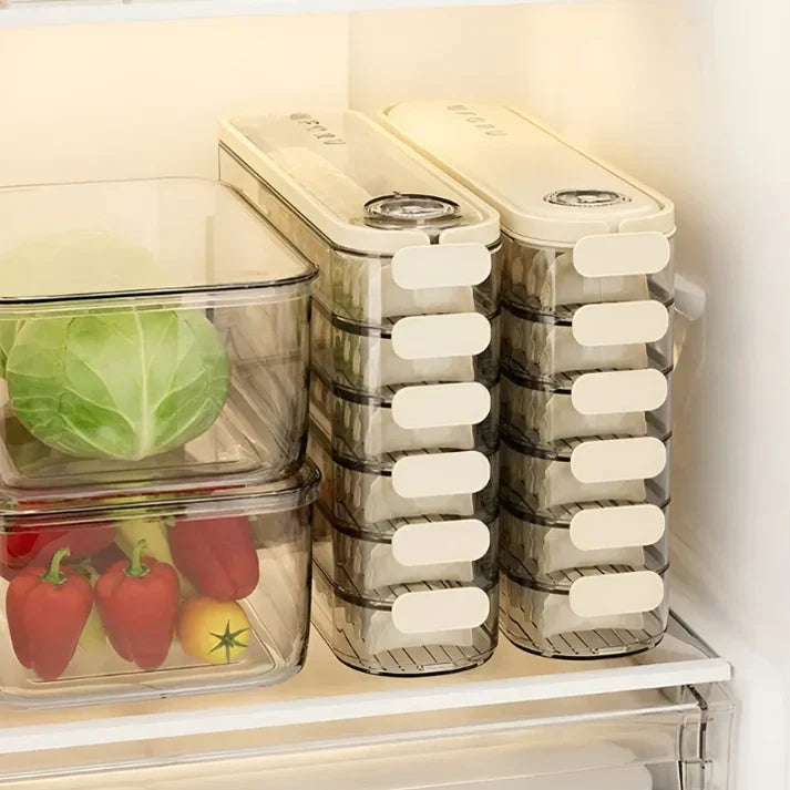 Stapelbare tárolódoboz fedéllel - FridgeStack