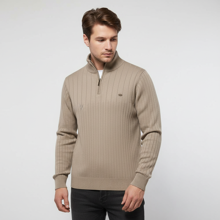 Strickpullover Mit Reißverschluss - CollarSweater