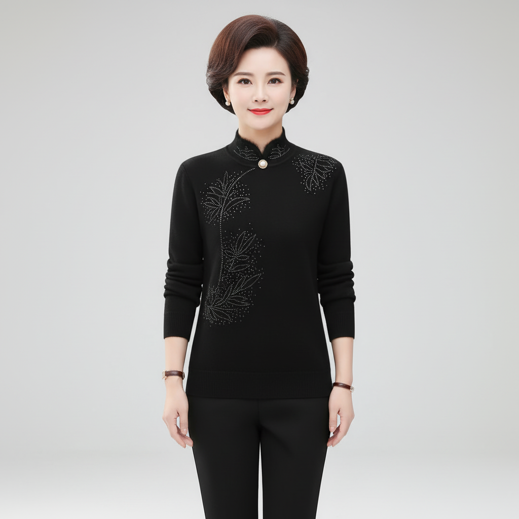 Strickpullover Mit Hohem Kragen - Susanne