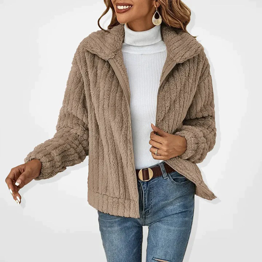 Kényelmes Fleece Női Kardigán - Charlotte