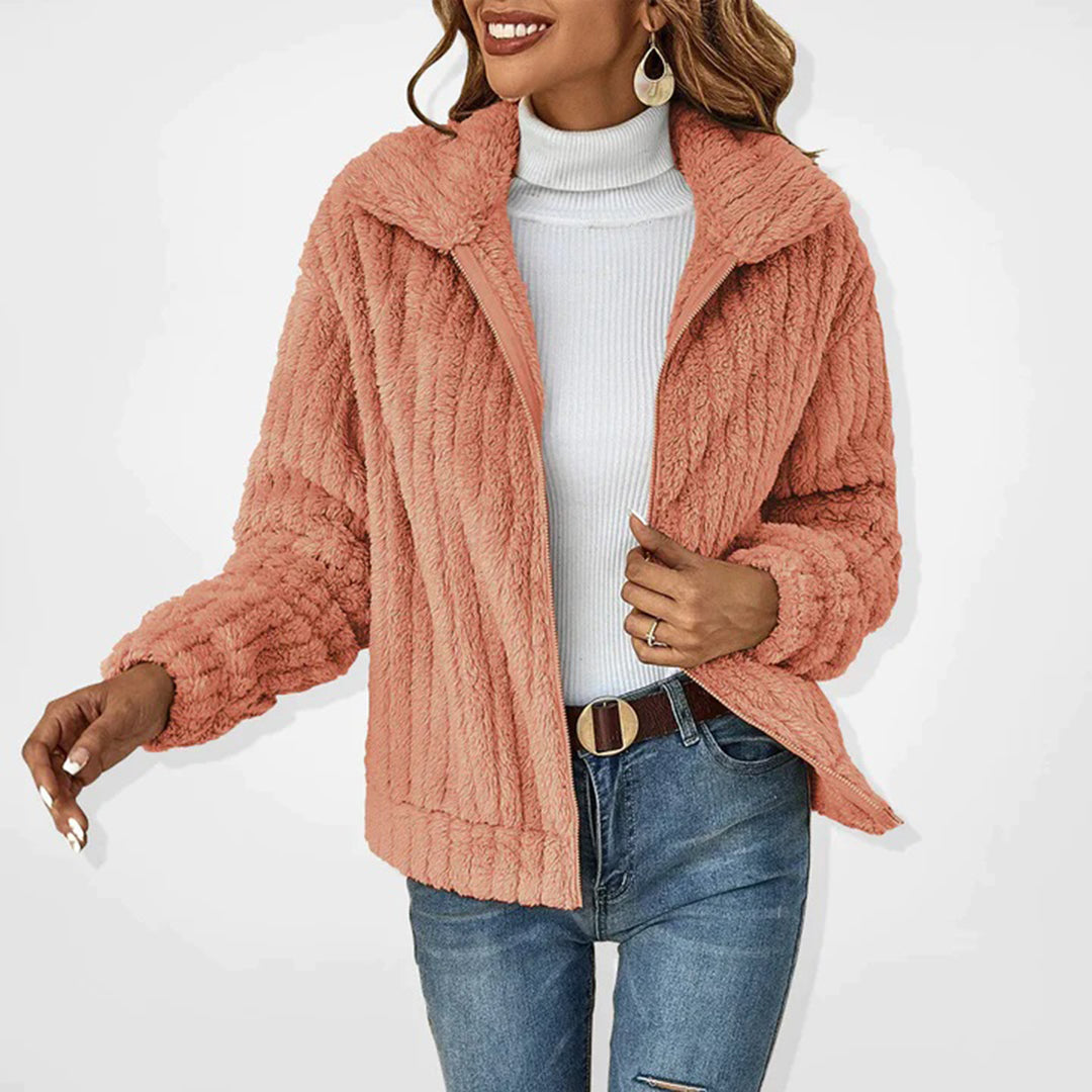 Kényelmes Fleece Női Kardigán - Charlotte