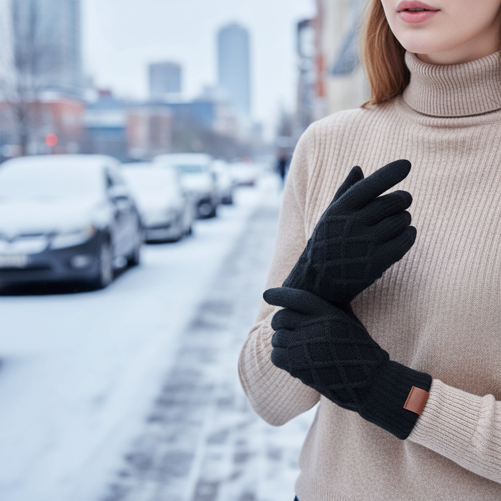 Thermisch Gestrickte Innenfutterhandschuhe - FleeceKnit