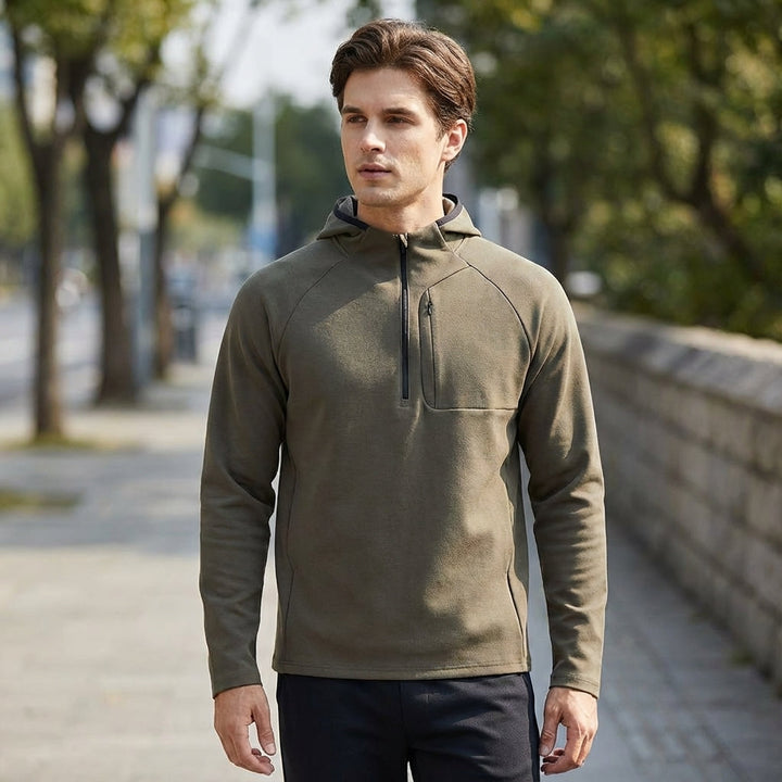 Thermische Kapuzenjacke Mit Halber Reißverschluß - Brandon