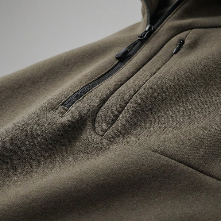 Thermische Kapuzenjacke Mit Halber Reißverschluß - Brandon