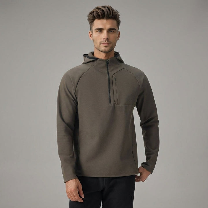 Thermische Kapuzenjacke Mit Halber Reißverschluß - Brandon