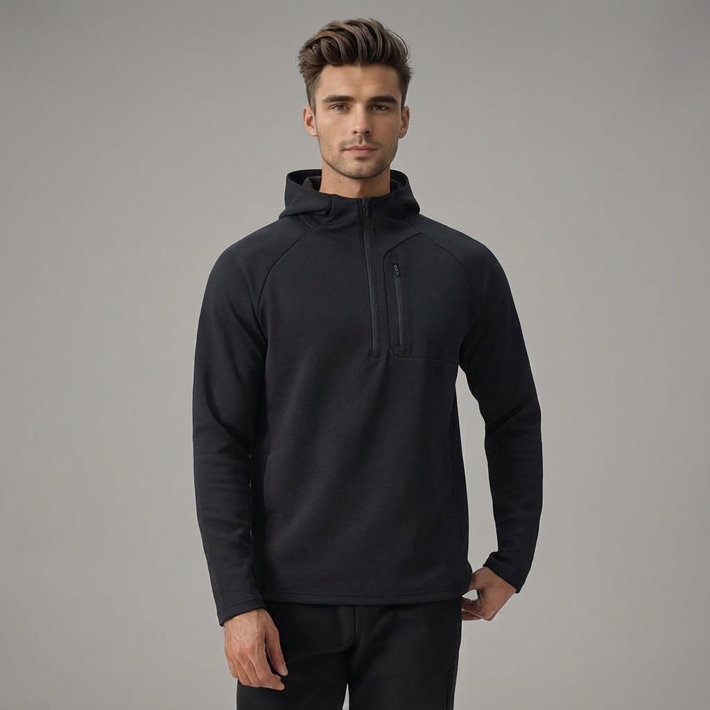 Thermische Kapuzenjacke Mit Halber Reißverschluß - Brandon