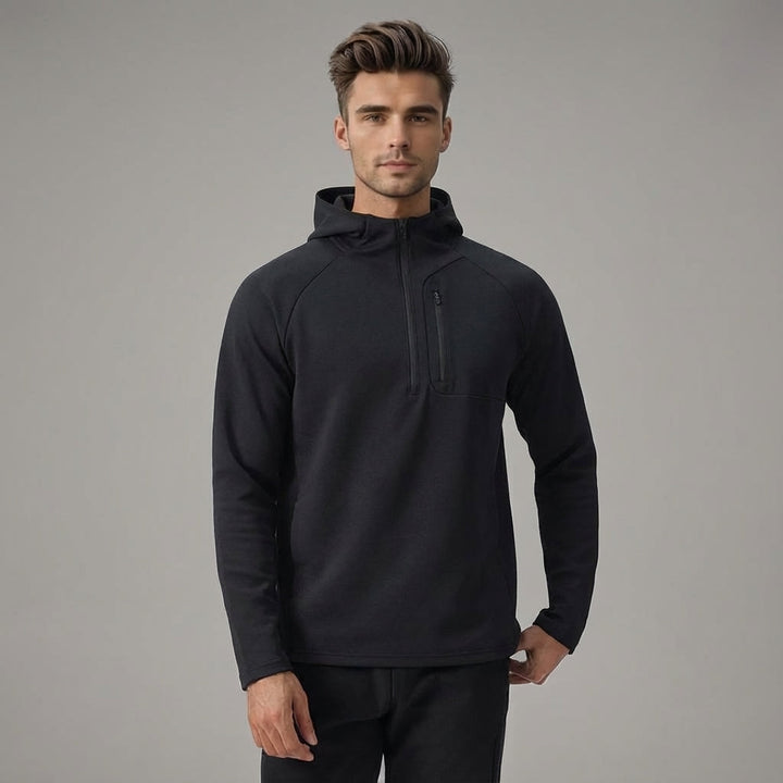 Thermische Kapuzenjacke Mit Halber Reißverschluß - Brandon