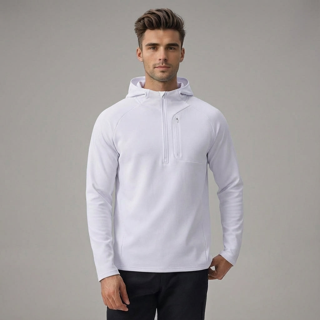 Thermische Kapuzenjacke Mit Halber Reißverschluß - Brandon