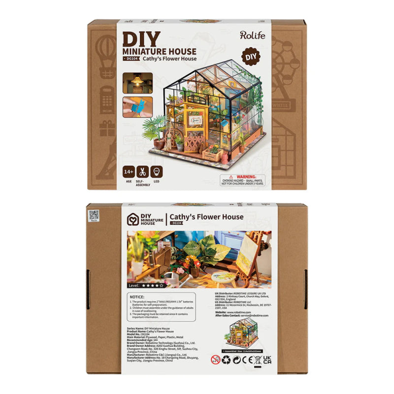 Miniatűr DIY Kiskert Ház Építőcsomag – BloomHaus