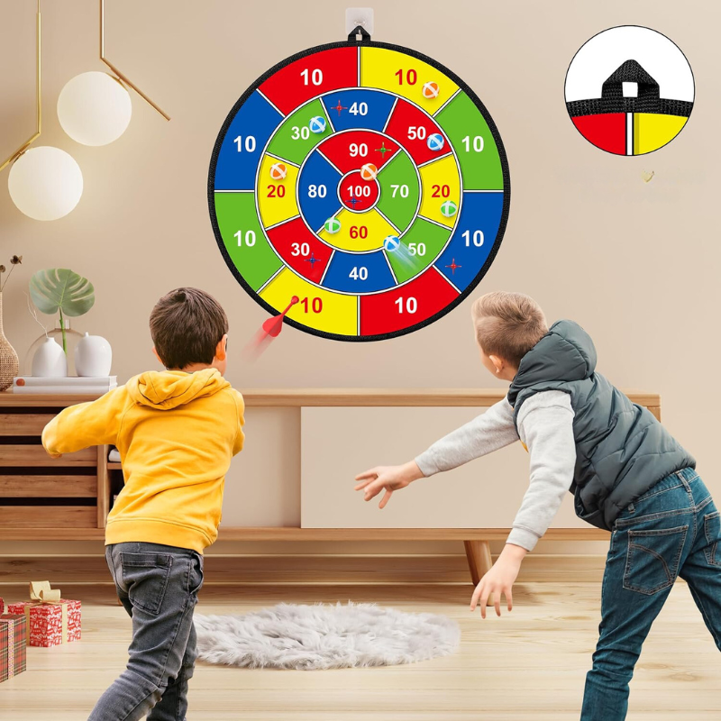 Nagy Dartcélpont Gyerekeknek Ragasztós Labdákkal és Dárdákkal - PlayTarget