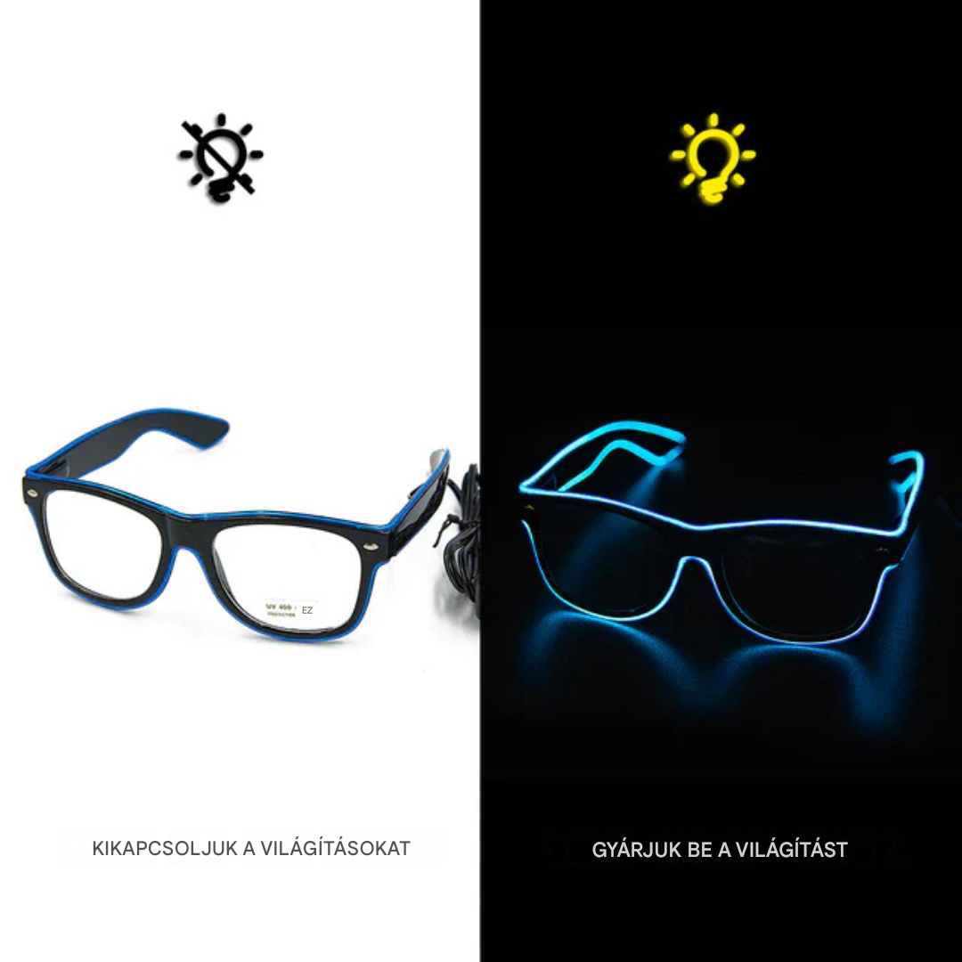 Fénylő Neon Szemüveg - LumaGlow