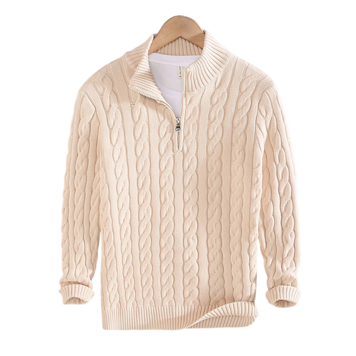 Kényelmes Férfi Félcipzáras Pulóver - Vincent