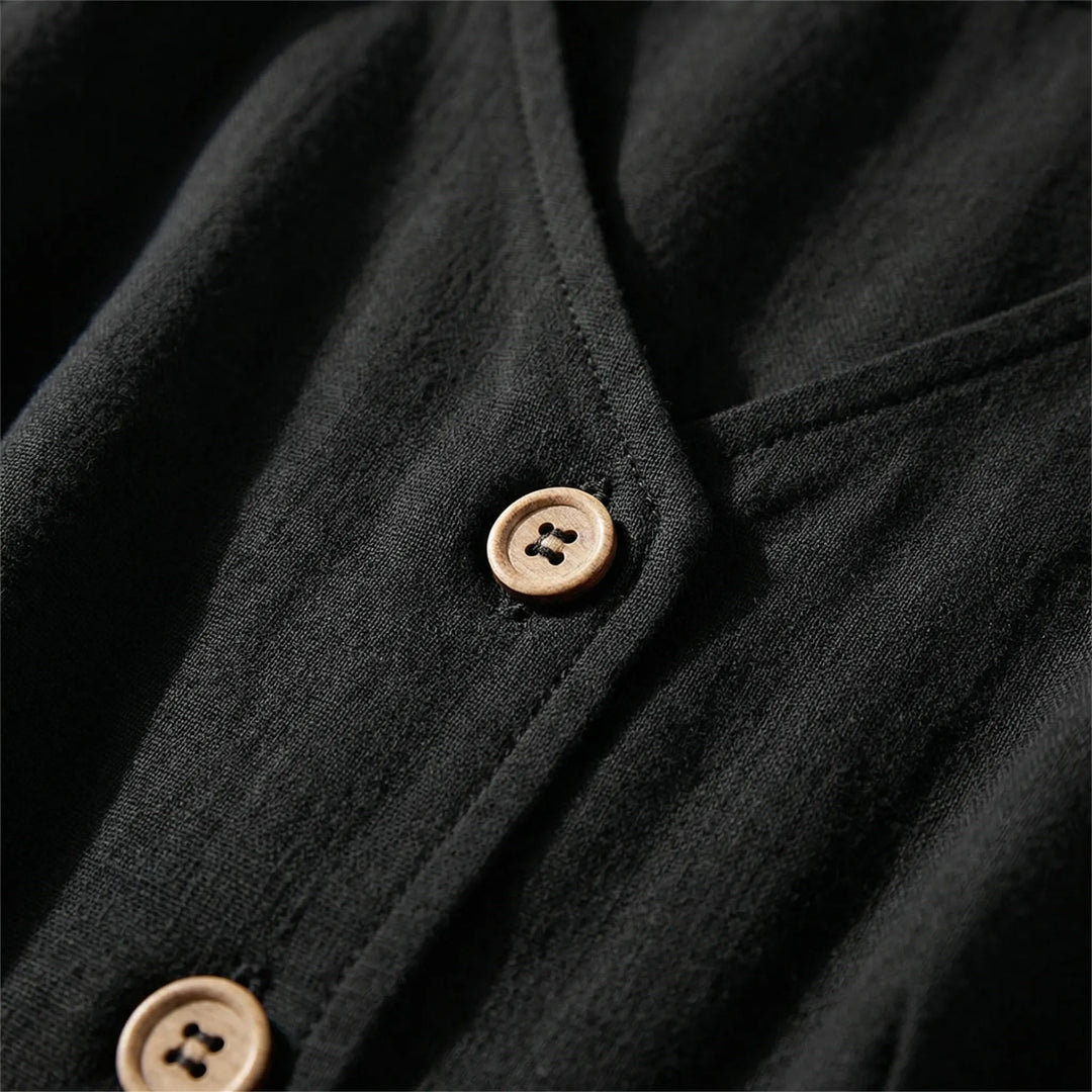 V Ausschnitt Midikleid Mit Knopfleiste - Maxine