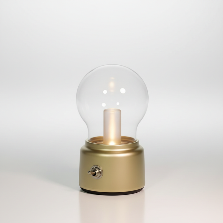 Vintage Tischlampe Aus Glas - AmbiBulb