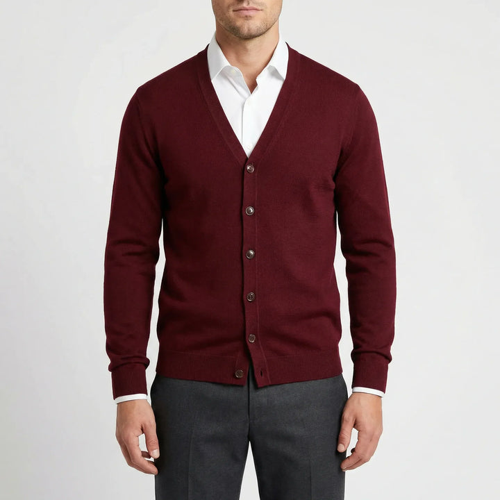 Vorgeformte V Hals Strickjacke - Gino
