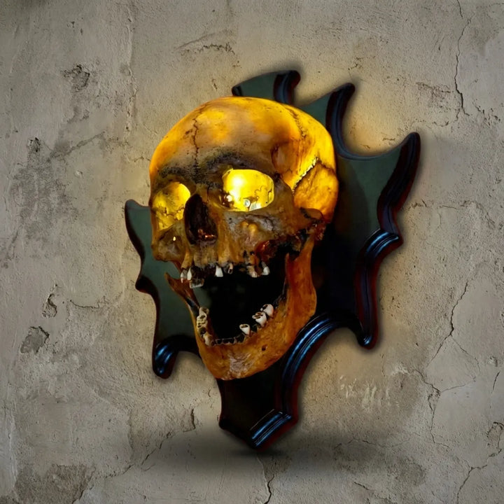 Wall Mounted Skull Lamp -  Nocturiskull