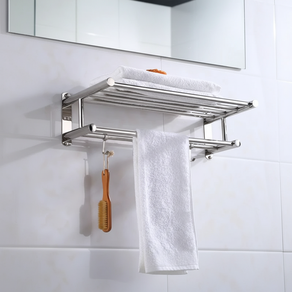 Wandmontierter Edelstahlhalter - Toweluxe