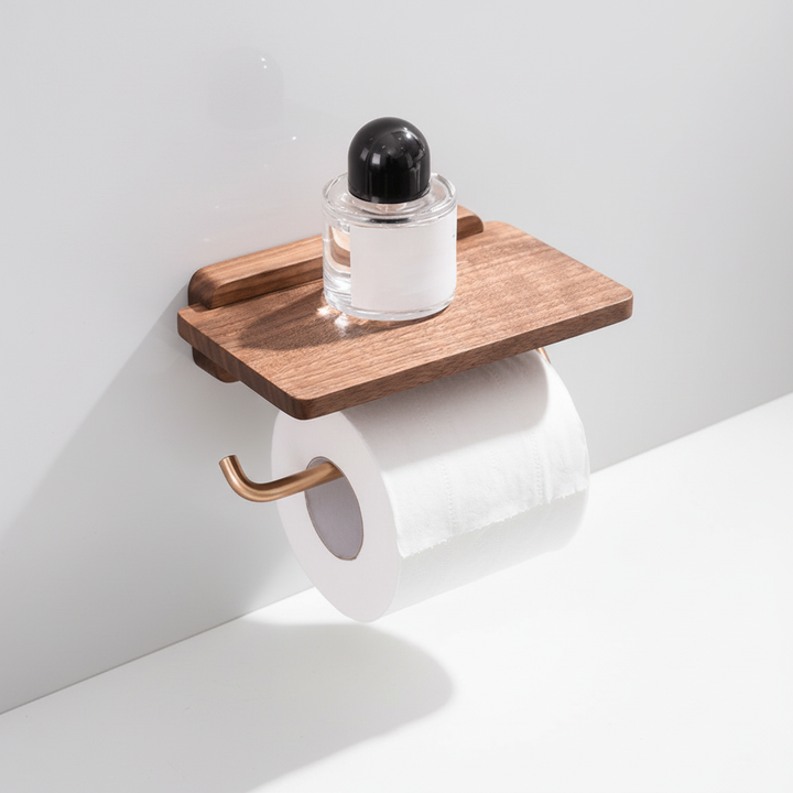 Wandmontierter Holzhalter - GlimmerShelf