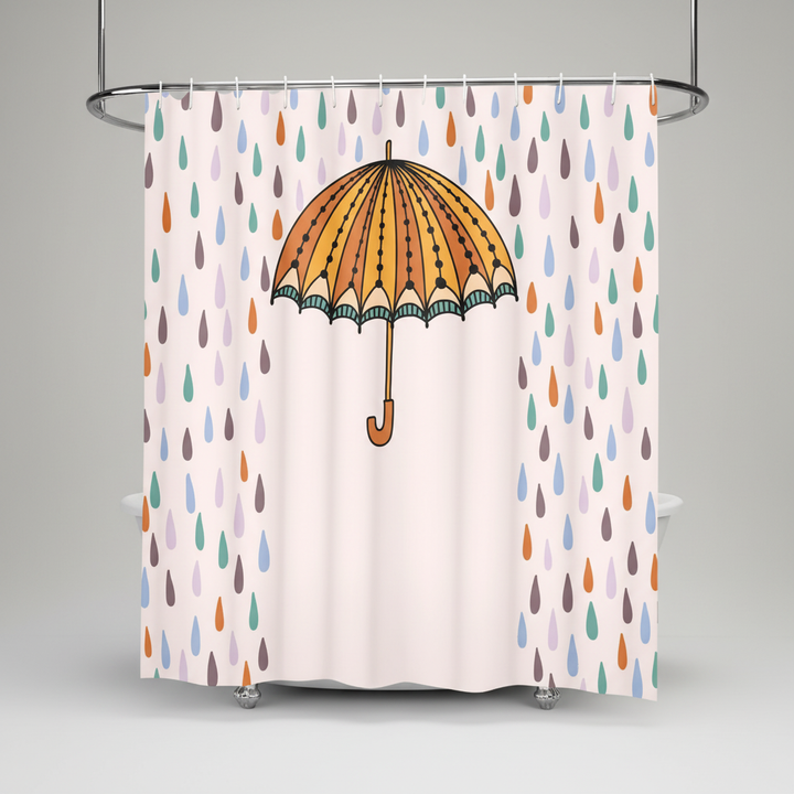 Wasserdichte Duschvorhang Matte - Raindroply