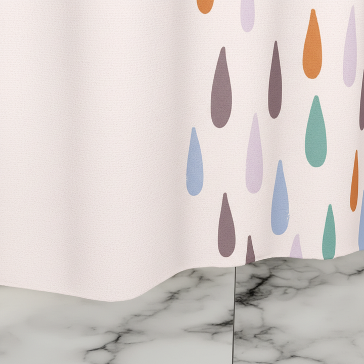 Wasserdichte Duschvorhang Matte - Raindroply
