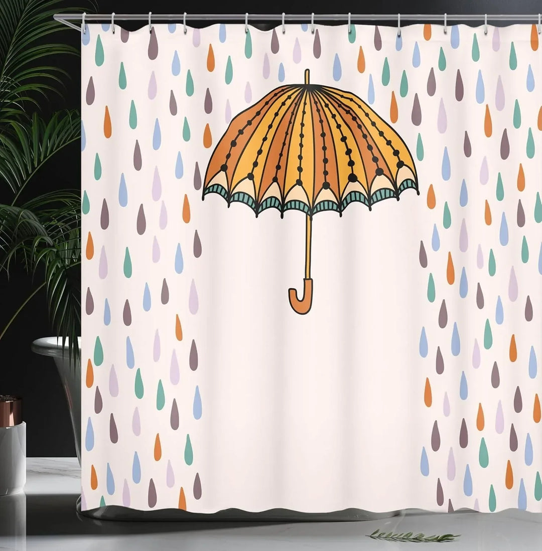 Wasserdichte Duschvorhang Matte - Raindroply