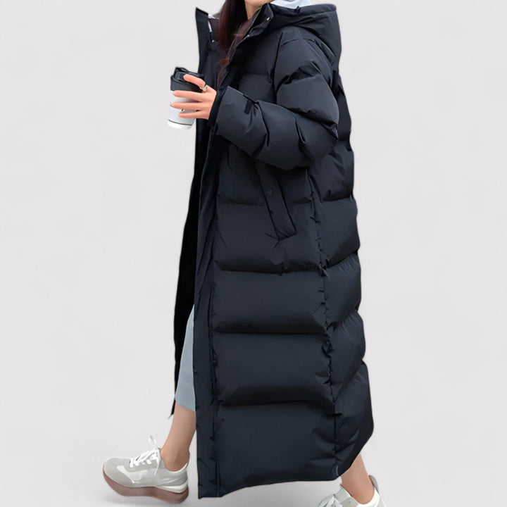 Water-Resistant Longline Puffer Jacket For Women - Eula