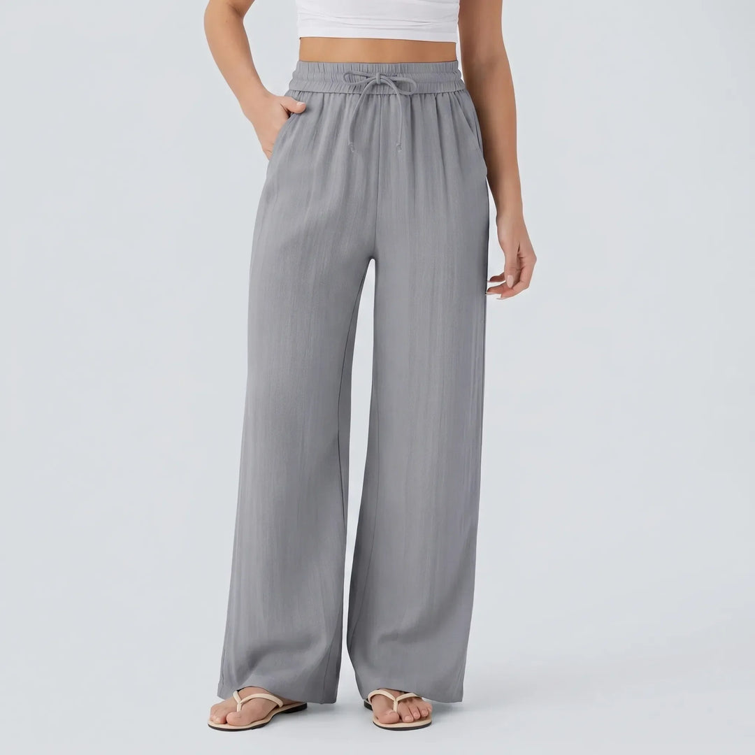 Wide Leg Casual Trousers - Peggy