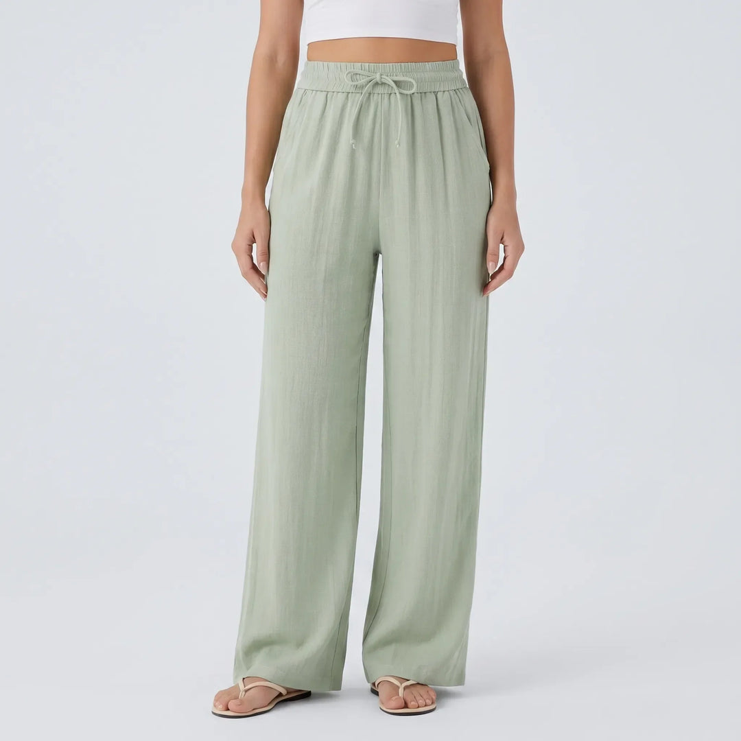 Wide Leg Casual Trousers - Peggy