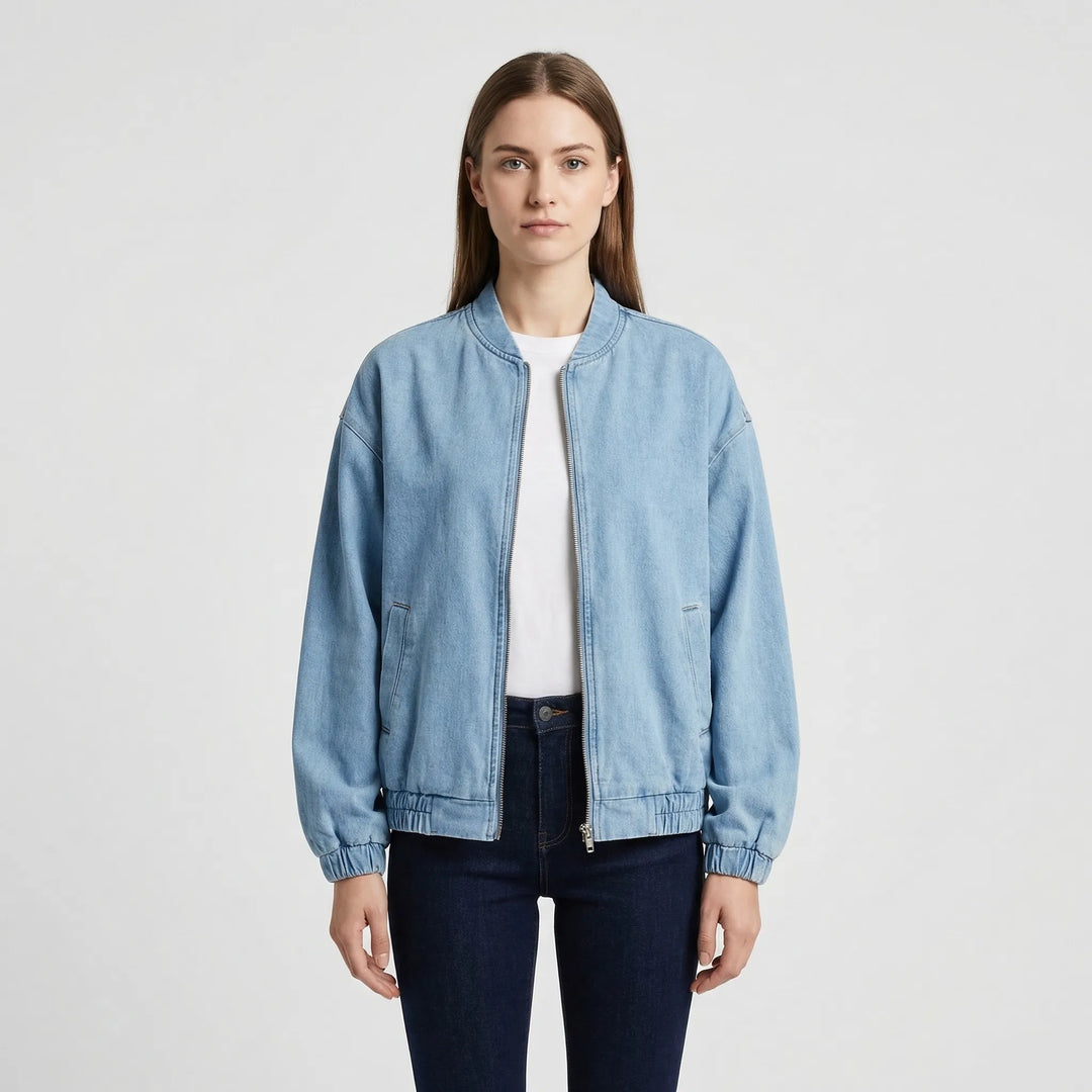 Zip-Up Bomber Style Jacket - Carmen