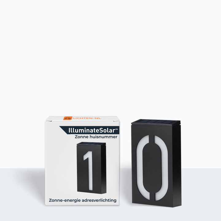 Napelemről működő világító házszám - SolarSign