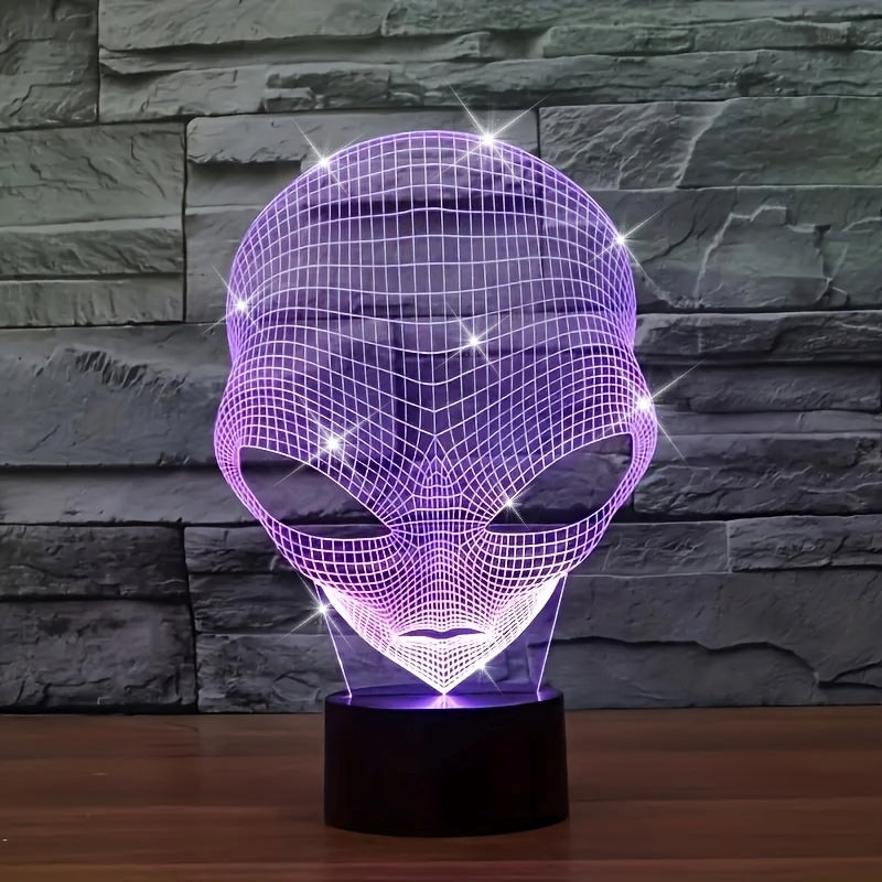 3D Idegenfej LED Asztali Lámpa 7 Színnel - Lunaris