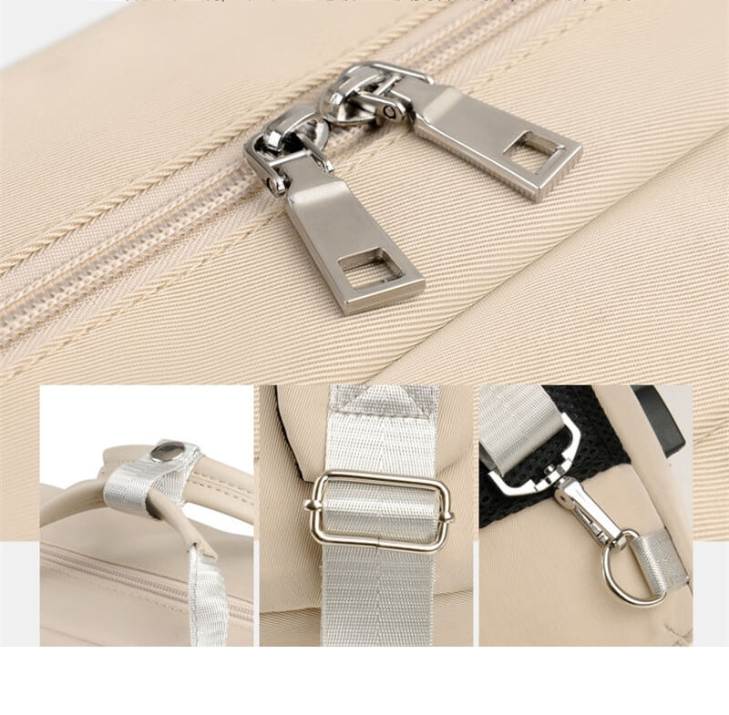 Biztonságos lopásgátló hátizsák rejtett cipzárokkal és USB töltéssel