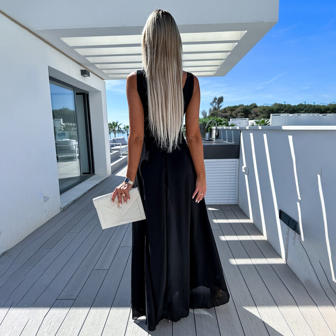 Stílusos ünnepi női overall ruha kinézettel – Lorena