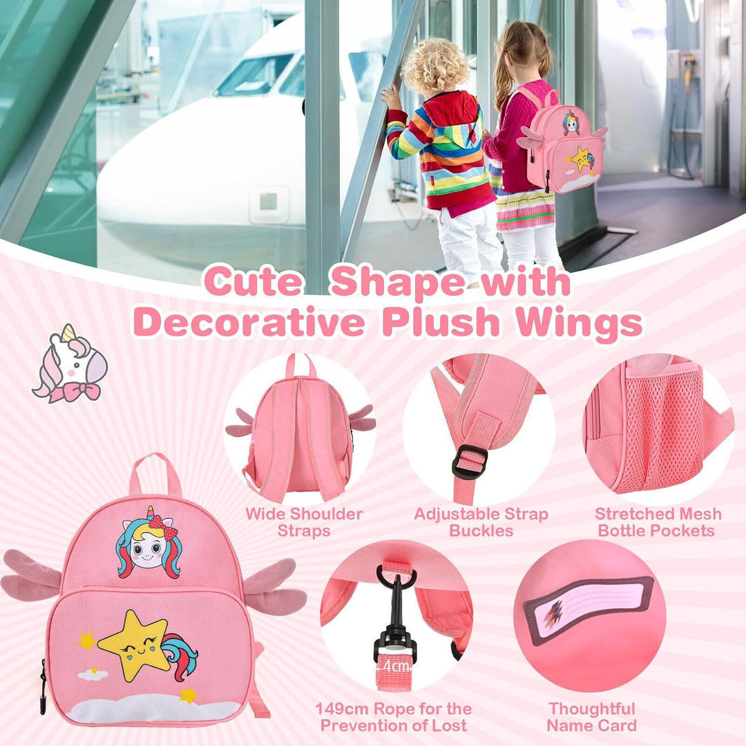 Gyerek 2 részes utazó bőrönd és hátizsák forgó kerekekkel