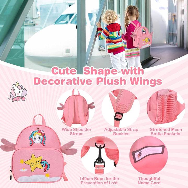 Gyerek 2 részes utazó bőrönd és hátizsák forgó kerekekkel