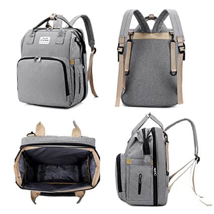 Hordozható babaágy és pelenkázótáska – Többfunkciós utazási hátizsák