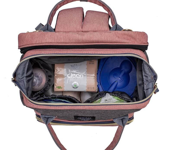 Hordozható babaágy és pelenkázótáska – Többfunkciós utazási hátizsák