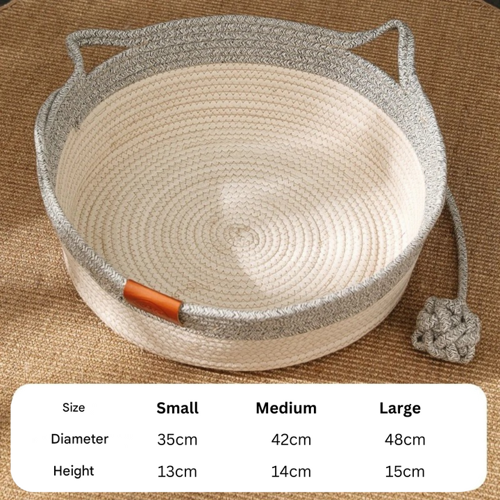 Kézzel szőtt pamut macskaágy - CozyNest