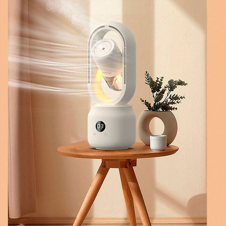 Hordozható Lapát Nélküli Ventilátor Párásítóval - CoolMist