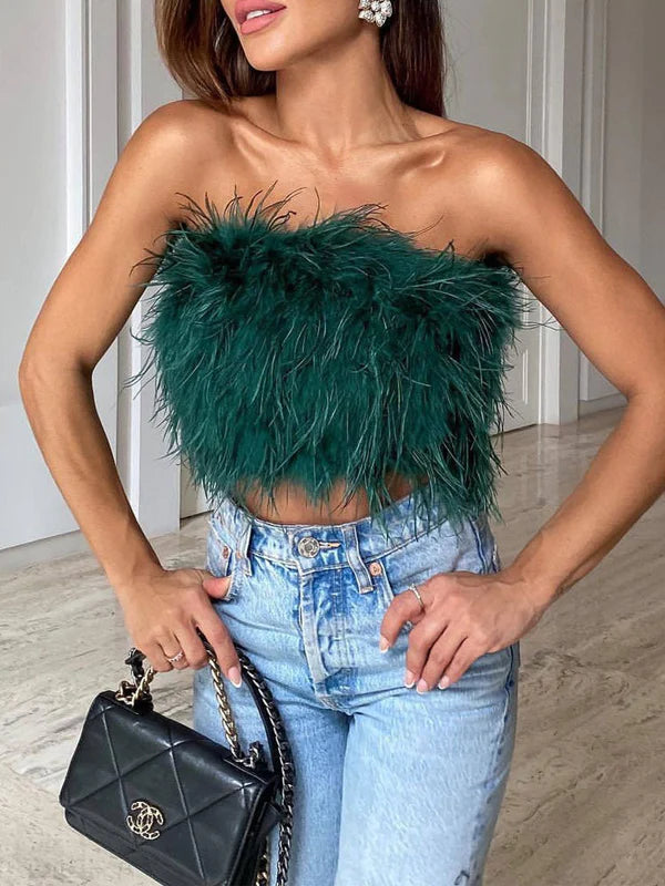 Boho Bandeau Top tollakkal – Luna